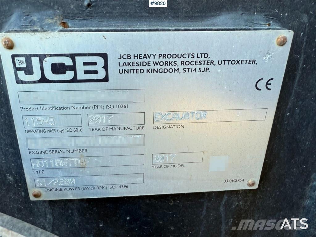 JCB Hydradig 110W Колісні екскаватори