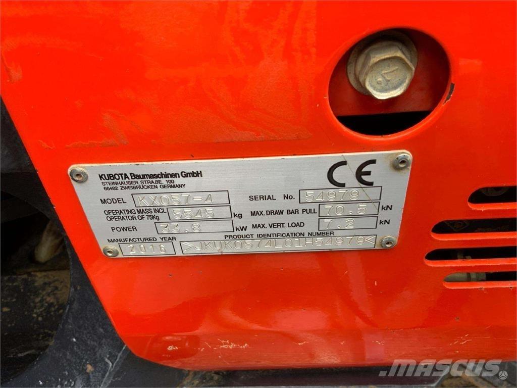 Kubota KX057-4 Гусеничні екскаватори