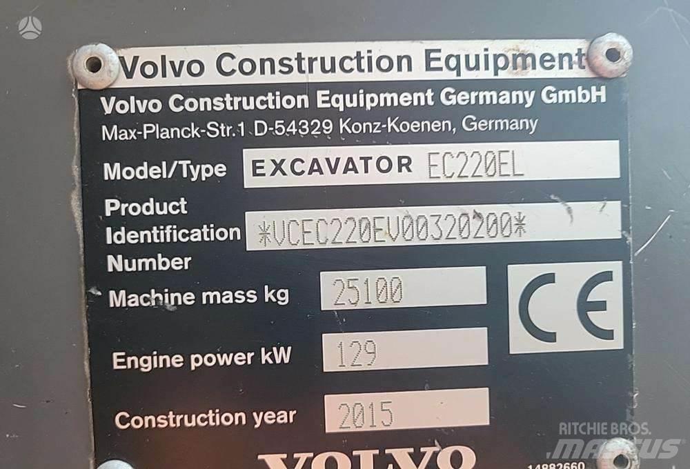 Volvo EC220E Гусеничні екскаватори