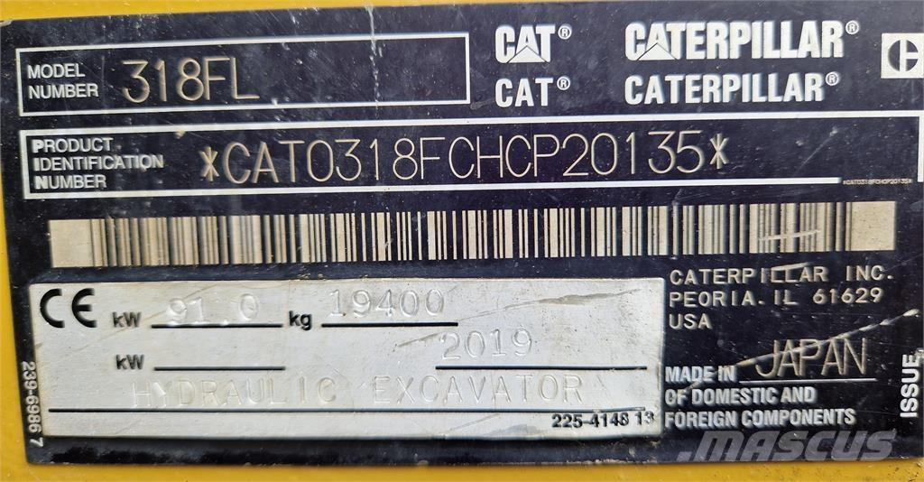 CAT 318FL Гусеничні екскаватори