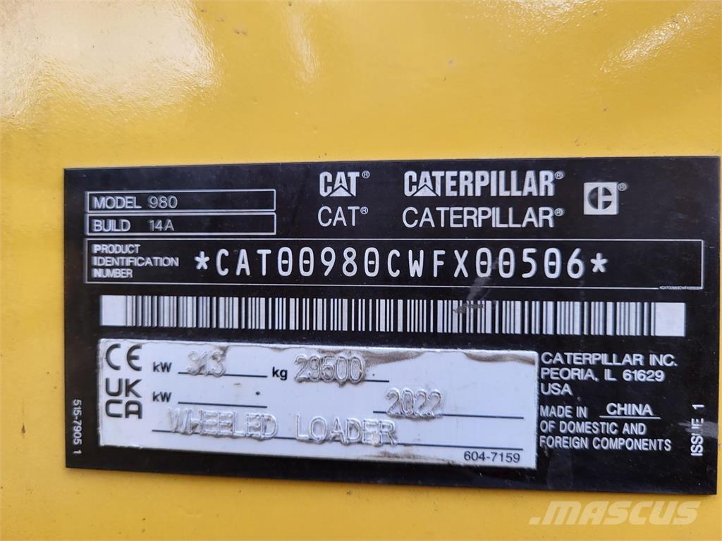 CAT 980 Фронтальні навантажувачі