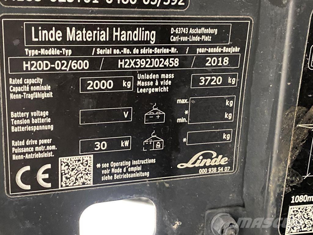 Linde H20D-02/600 Дизельні навантажувачі