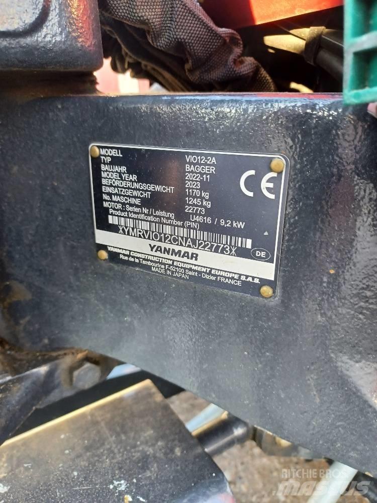 Yanmar VIO12-2A Міні-екскаватори < 7т