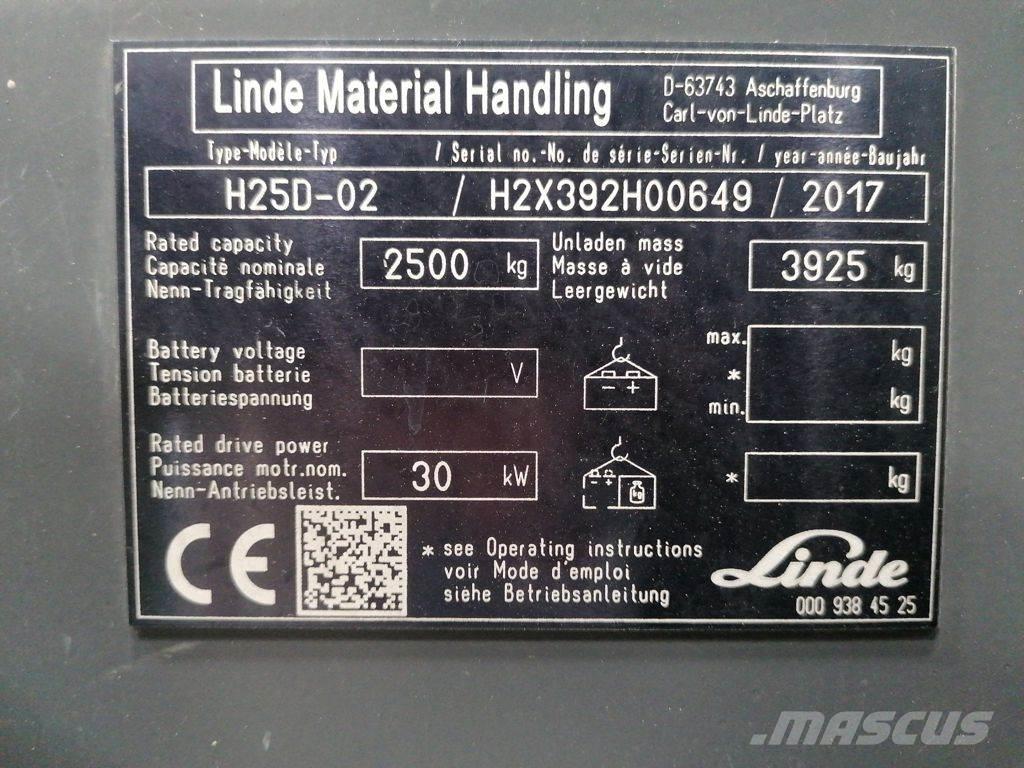 Linde H25D-02 Дизельні навантажувачі