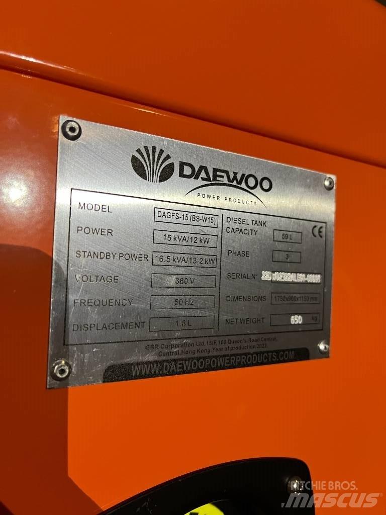 Daewoo Dagfs15-15 Дизельні генератори