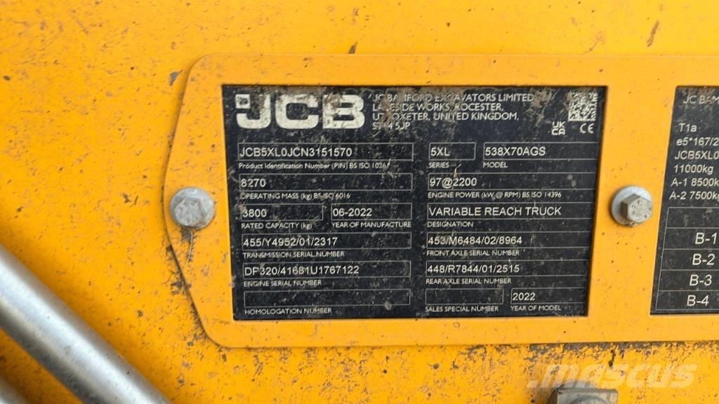 JCB 538-70 Телескопічний навантажувач