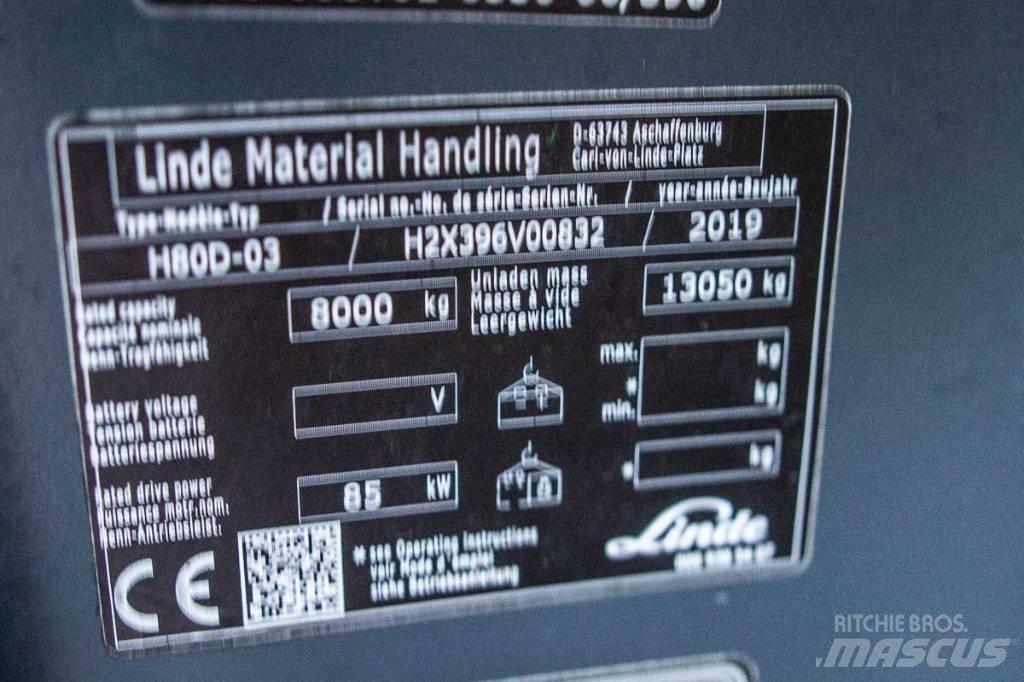 Linde H 80 D-03 Дизельні навантажувачі