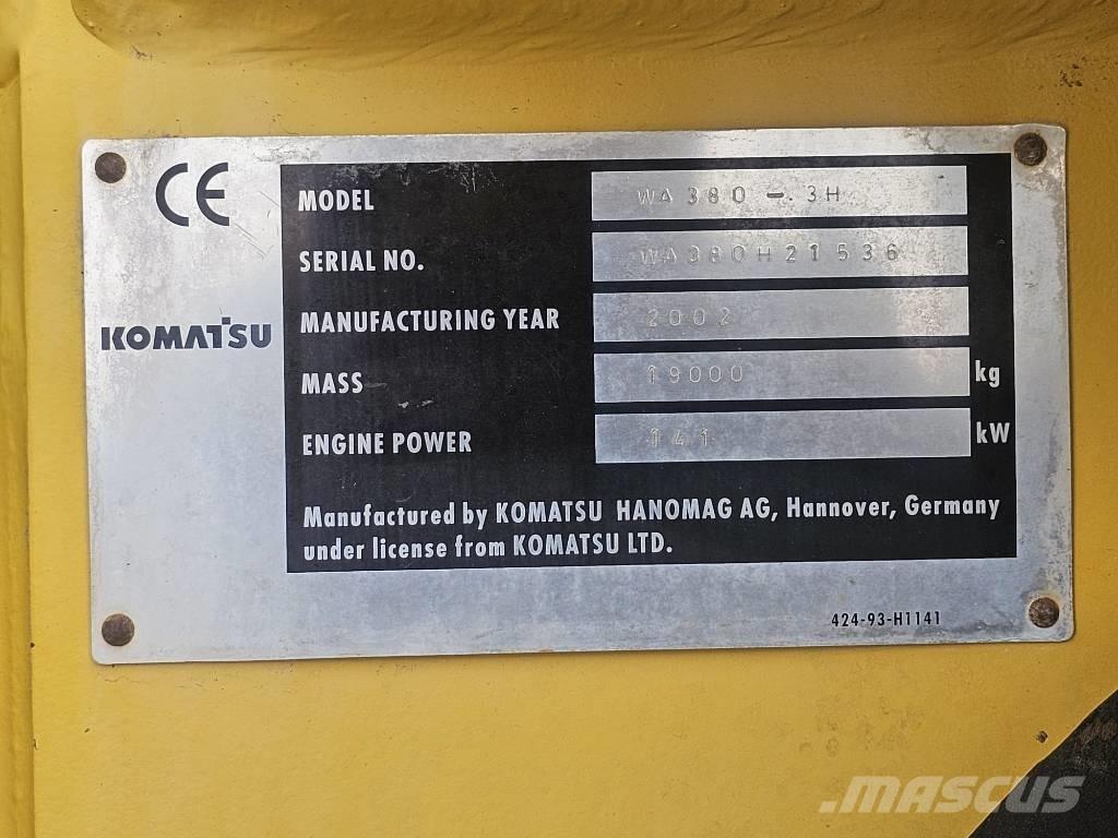 Komatsu WA 380-3H Фронтальні навантажувачі