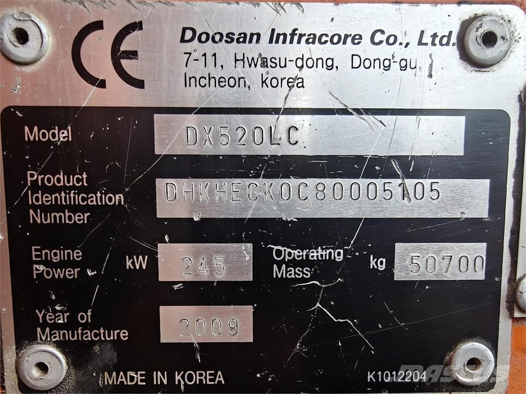 Doosan DX520LC Гусеничні екскаватори