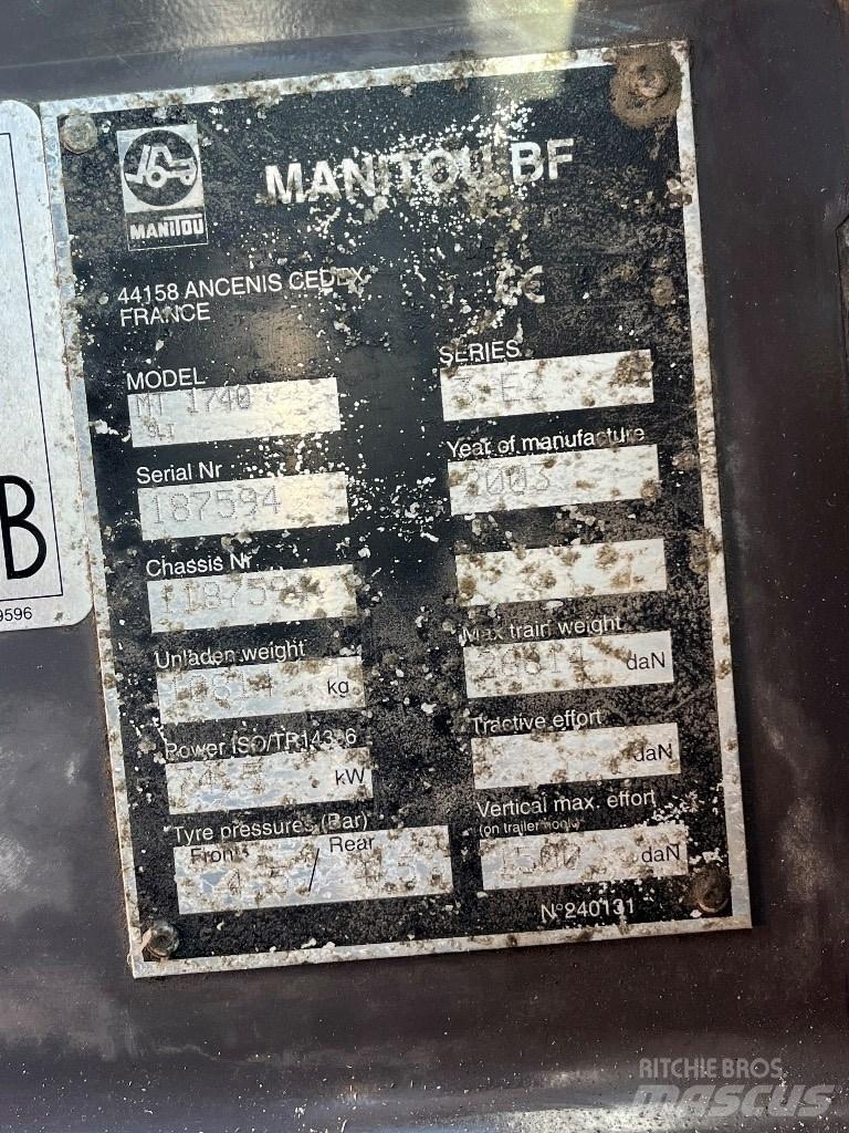 Manitou 1740 Телескопічні навантажувачі