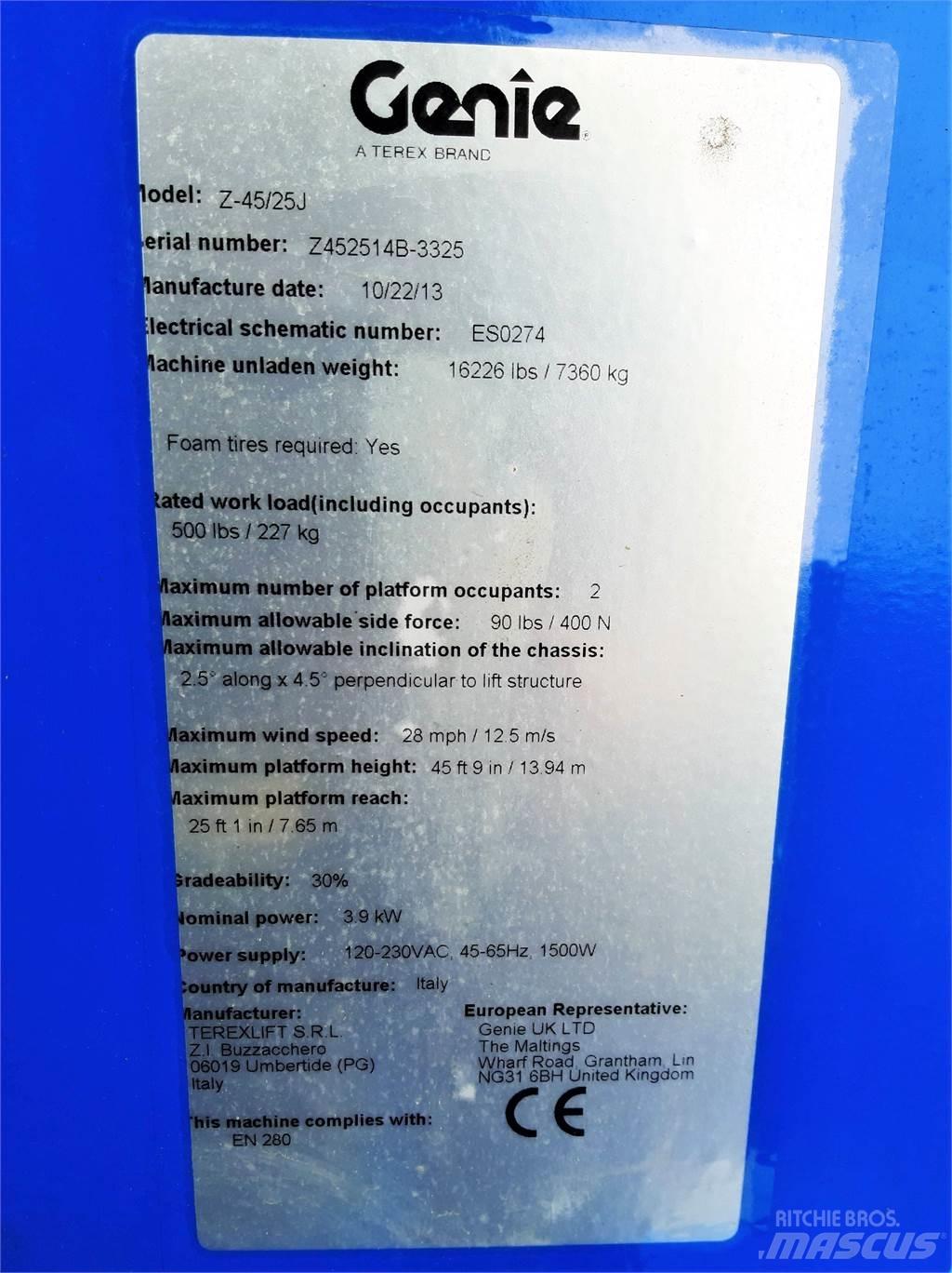 Genie Z45 25JDC Колінчаті підйомники