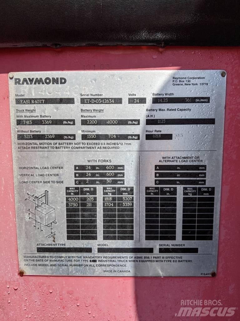 Raymond R40TT Електронавантажувачі