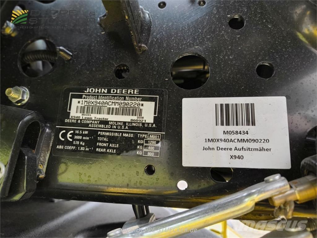 John Deere X940 Косилки