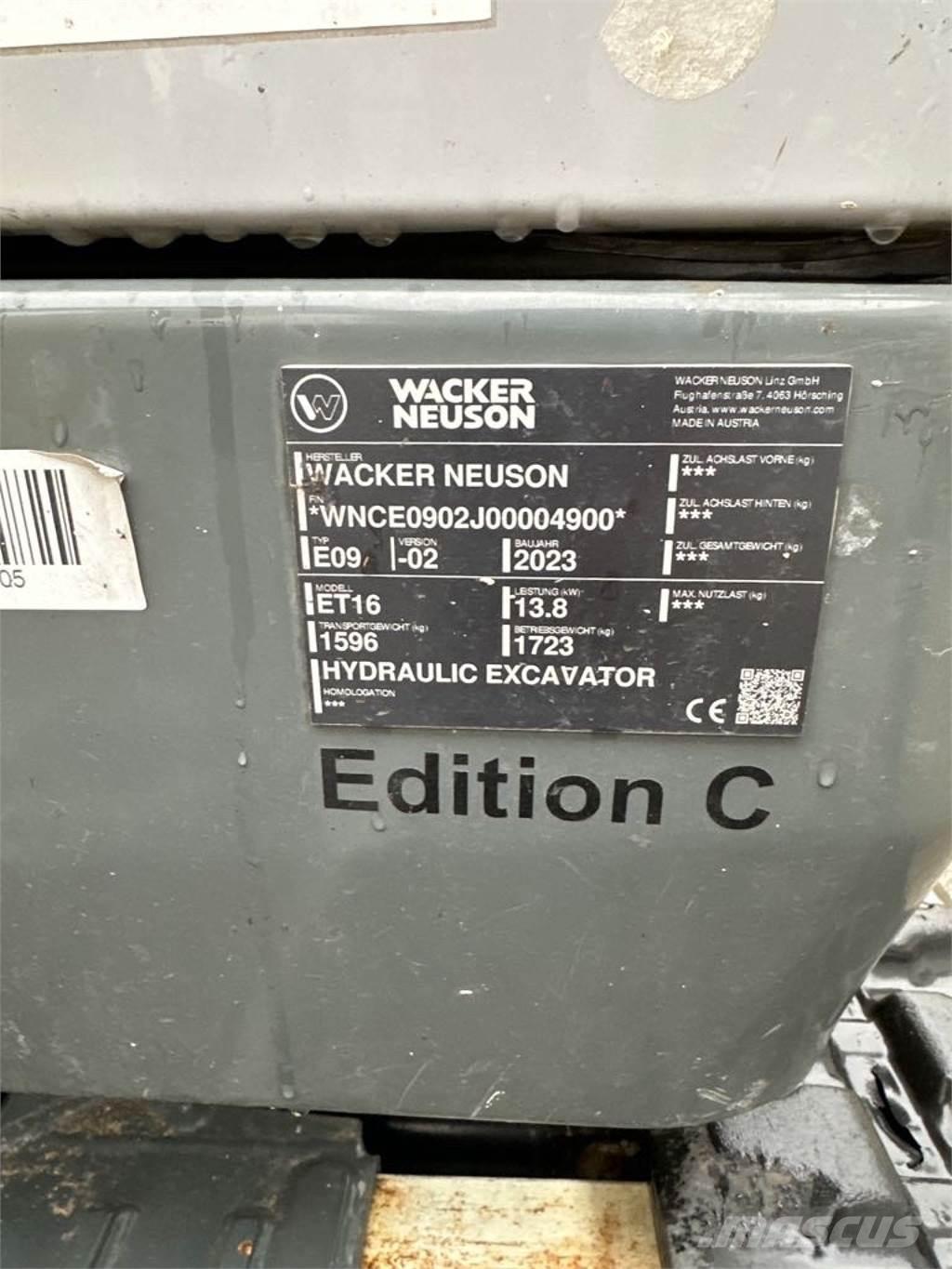 Wacker Neuson ET16 Гусеничні екскаватори