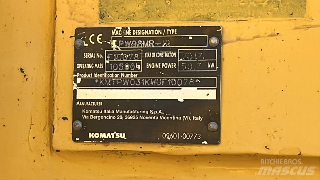 Komatsu PW 98 MR Колісні екскаватори