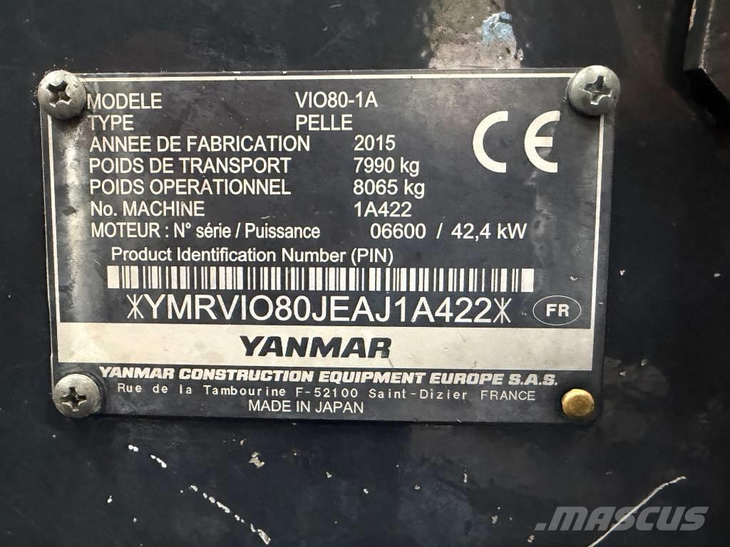 Yanmar Vio 80-1A Середні екскаватори 7т. - 12т.