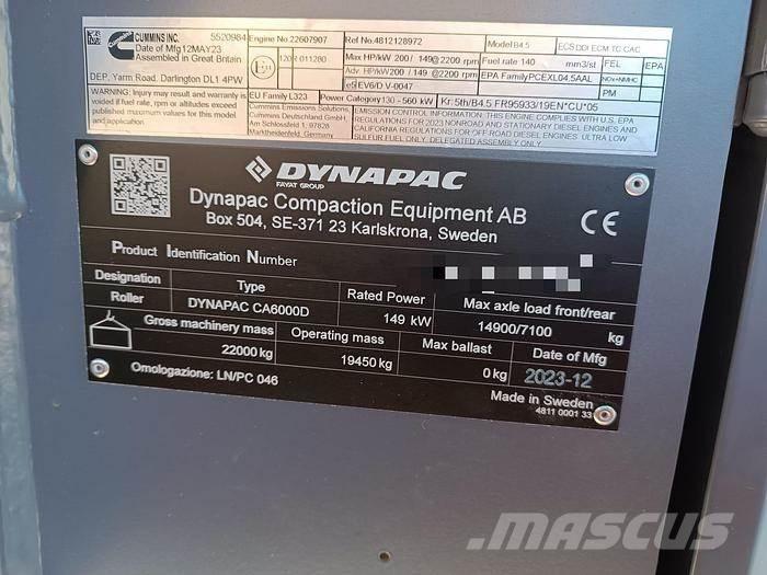 Dynapac CA6000D Причепні віброкатки