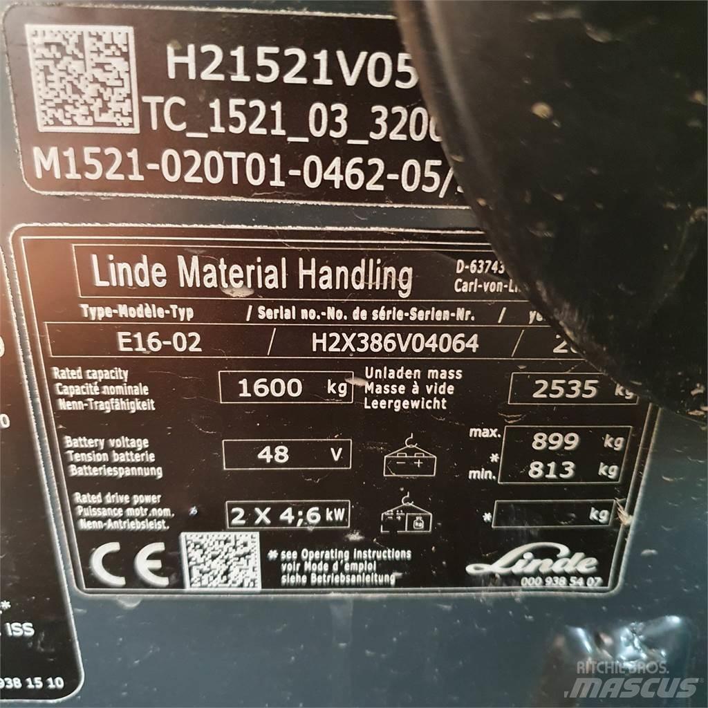 Linde E16 Електронавантажувачі