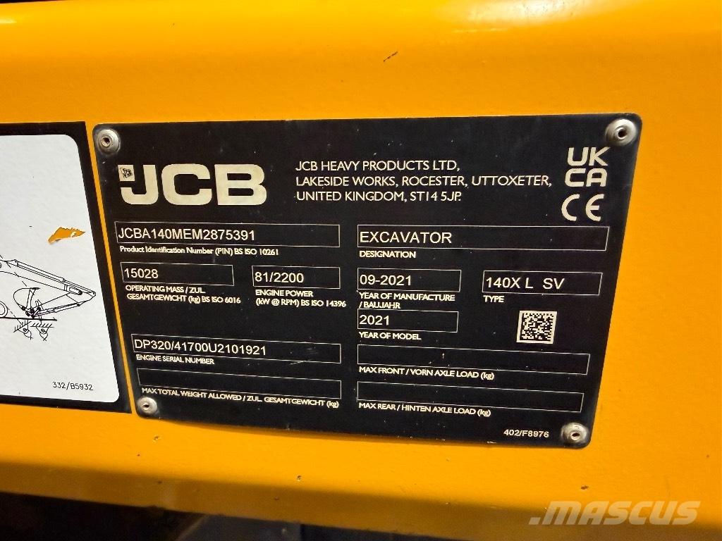 JCB 140 X Гусеничні екскаватори