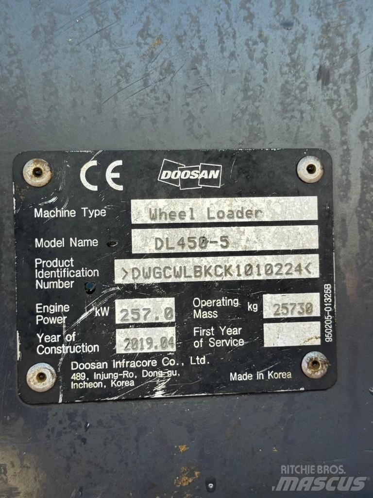 Doosan DL 450-5 Фронтальні навантажувачі