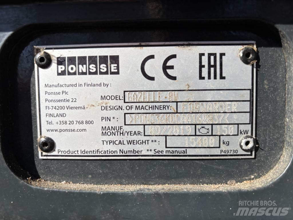 Ponsse GAZELLE 8W Харвардери