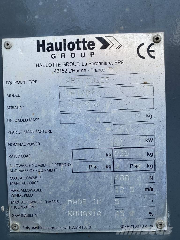 Haulotte HA 120 P Колінчаті підйомники