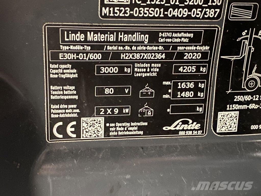 Linde E30H-01/600 Електронавантажувачі