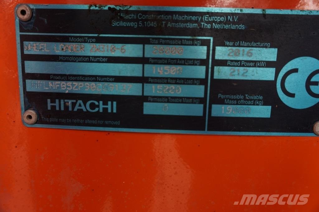 Hitachi ZW 310-6 Фронтальні навантажувачі