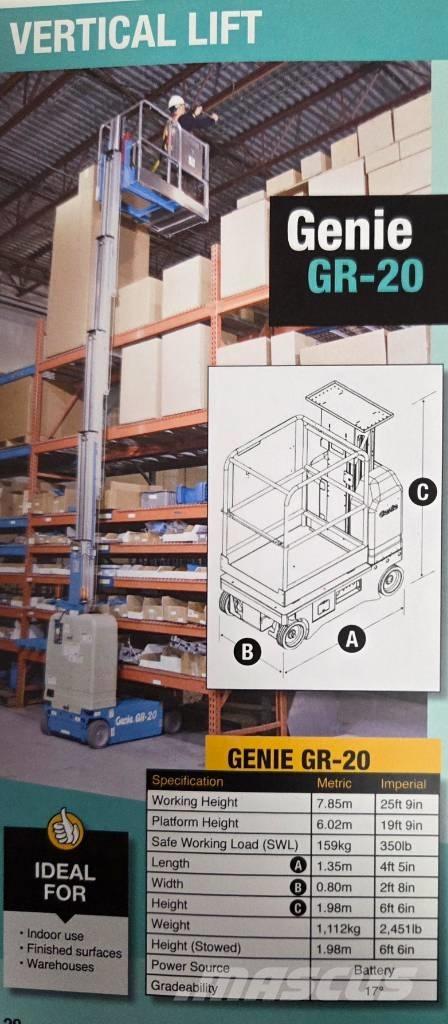 Genie GR 20 Вертикальні щоглові підйомники