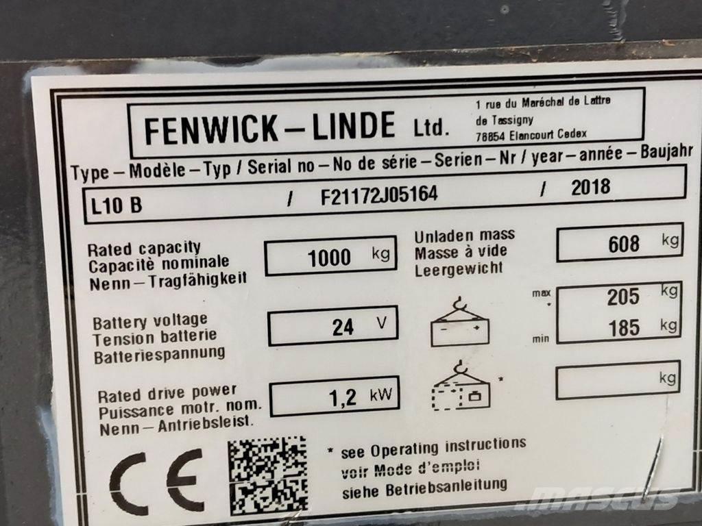 Linde L10B Ручний візок