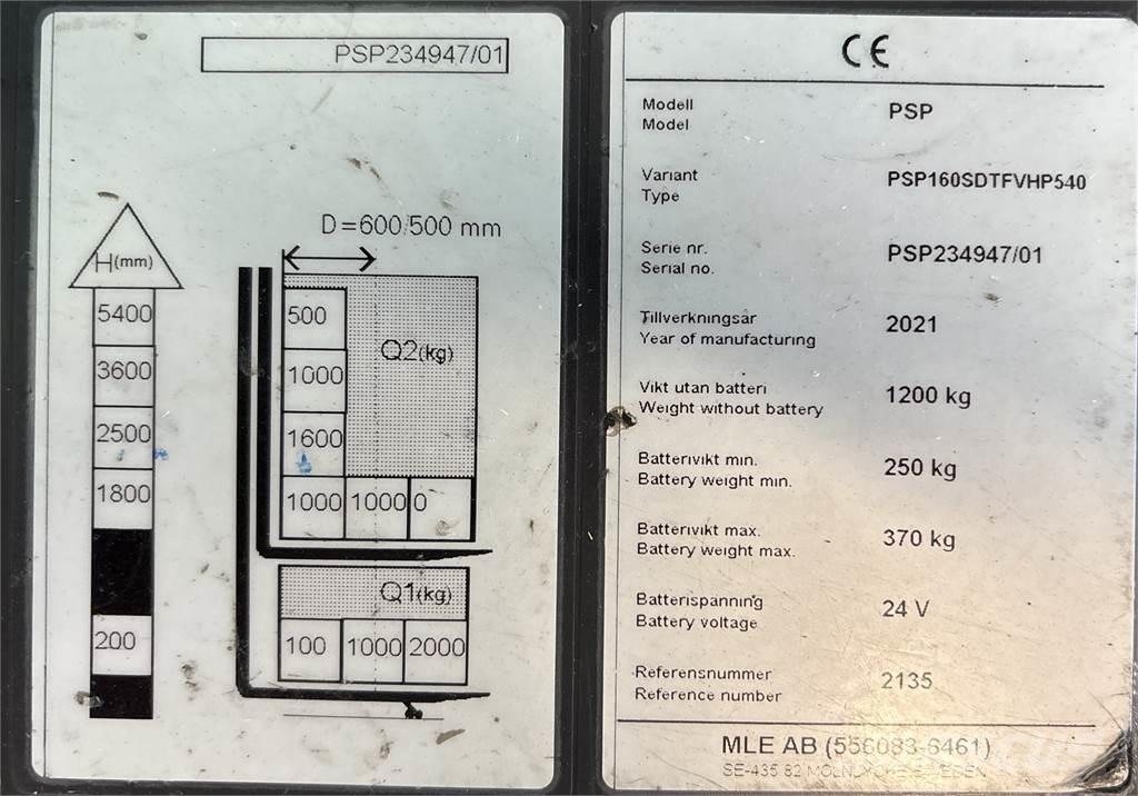 Atlet PSP160 Самохідні електроштабелери