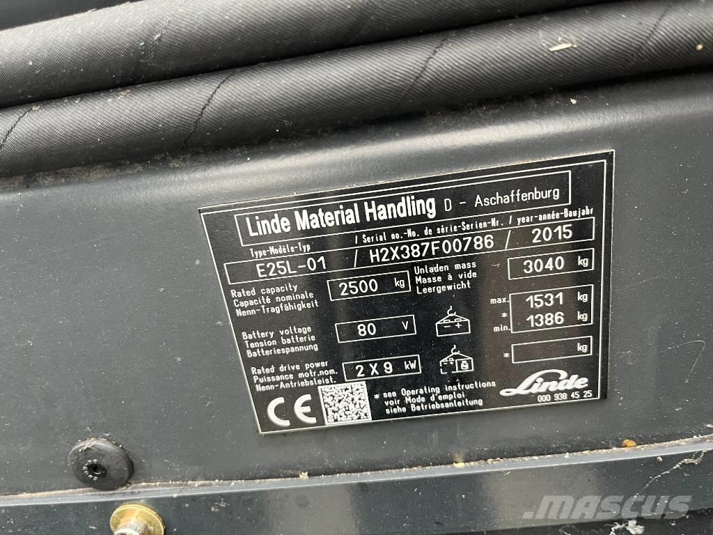 Linde E25L-01 Електронавантажувачі