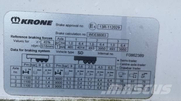 Krone SD Тентовані причепи