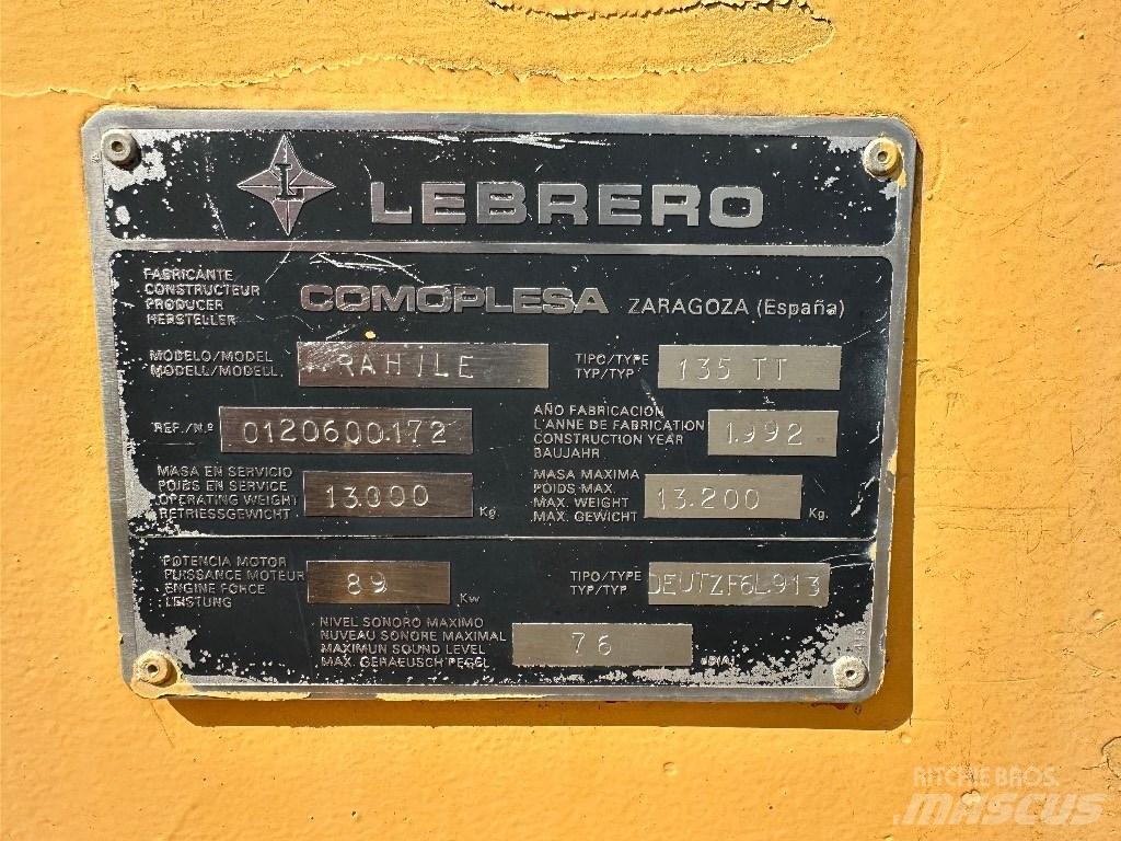 Lebrero 135 TT Грунтові котки