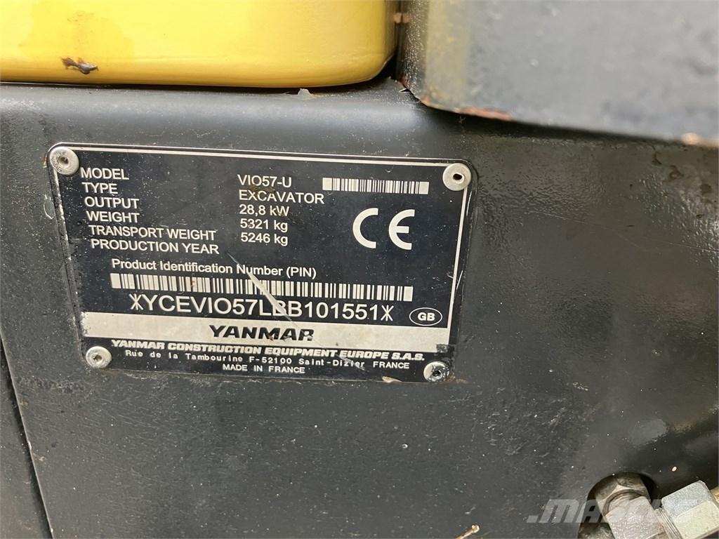 Yanmar Vio 57 U Міні-екскаватори < 7т