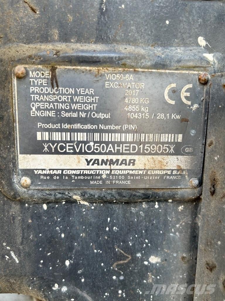 Yanmar VI050 - 6A Міні-екскаватори < 7т