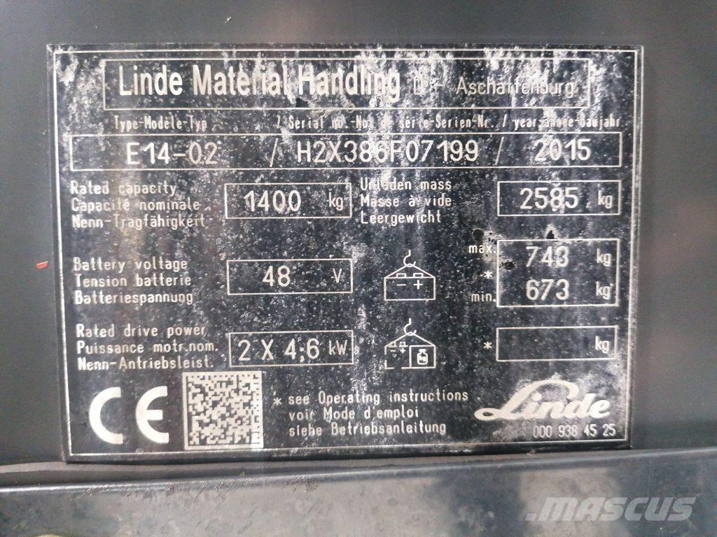 Linde E14-02 Електронавантажувачі