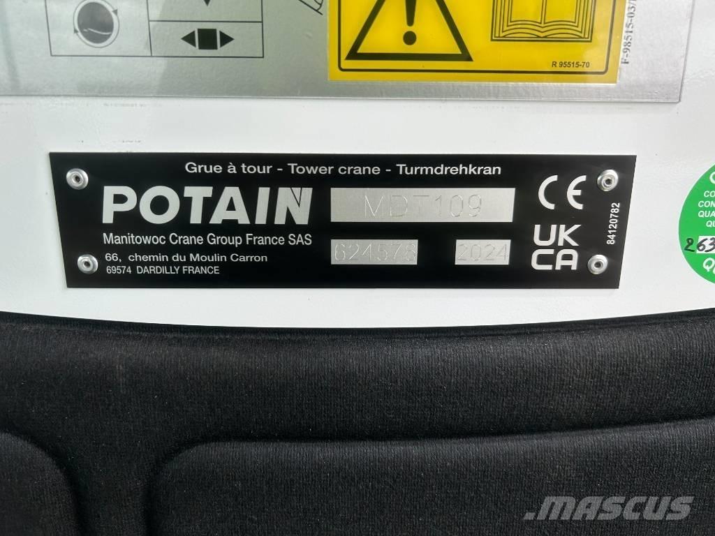 Potain MDT109 Баштові крани