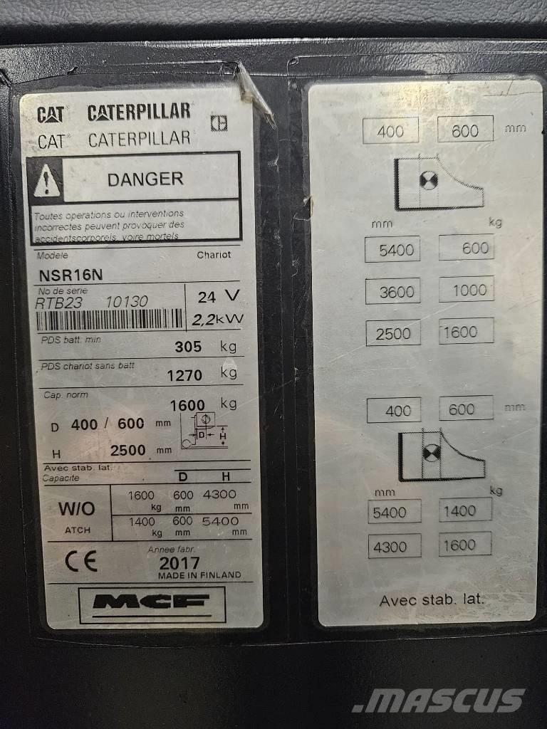 CAT NSR16N (Vuokralla) Самохідні електроштабелери