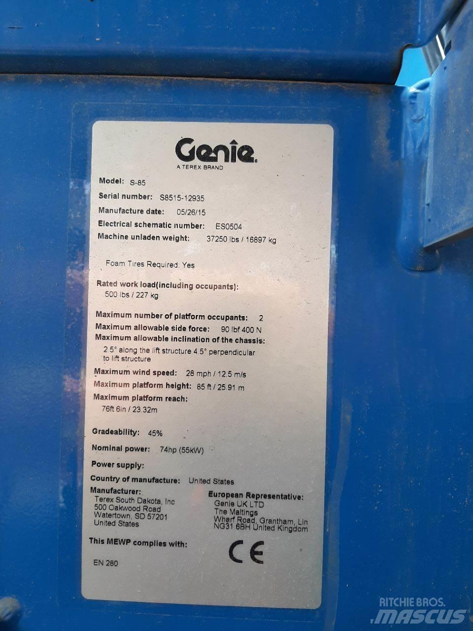 Genie S85 Телескопічні підйомники