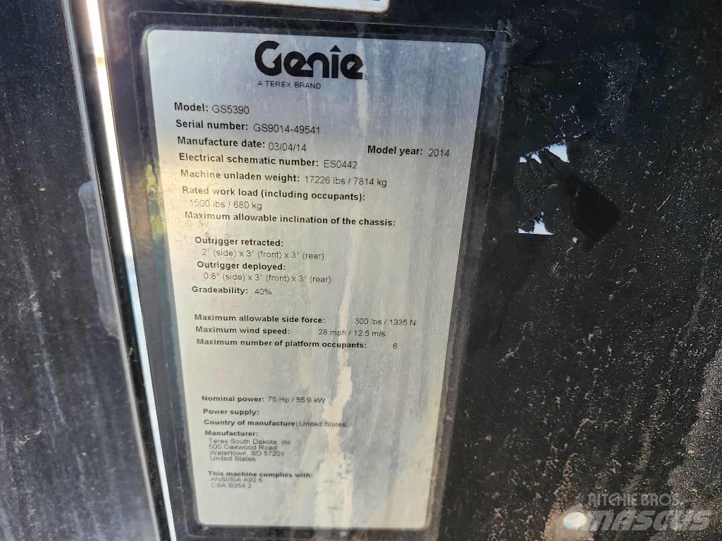 Genie GS 5390 Підйомники-ножиці