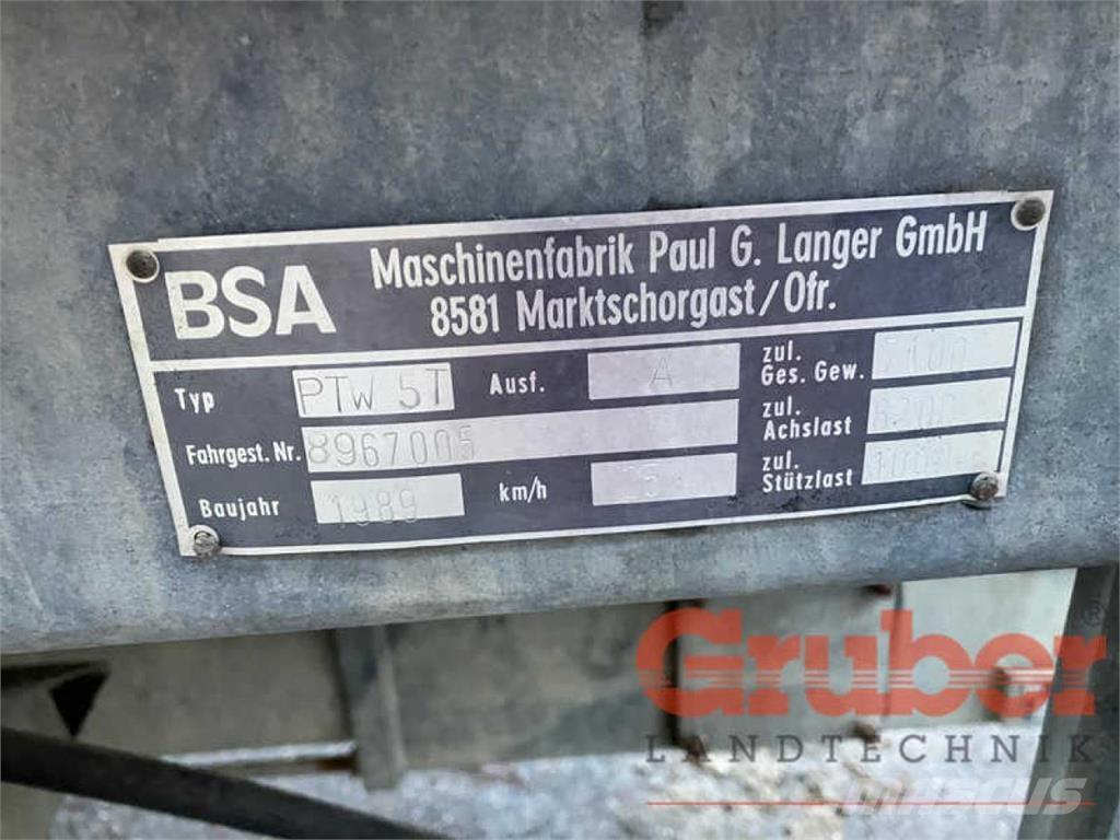 BSA PTW 5 T Цистерни для перевезення суспензій