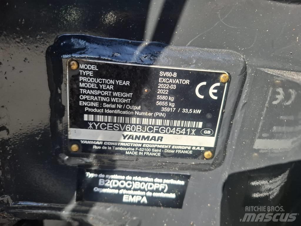 Yanmar SV 60-B Міні-екскаватори < 7т