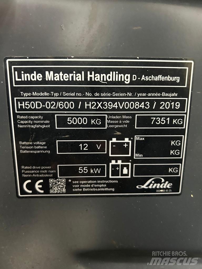 Linde H 50D-02/600 Дизельні навантажувачі