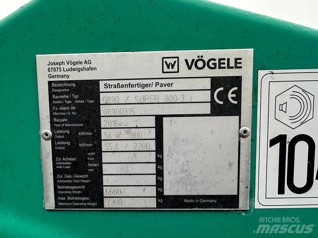 Vögele Super 800 -3i Асфальтовкладачі
