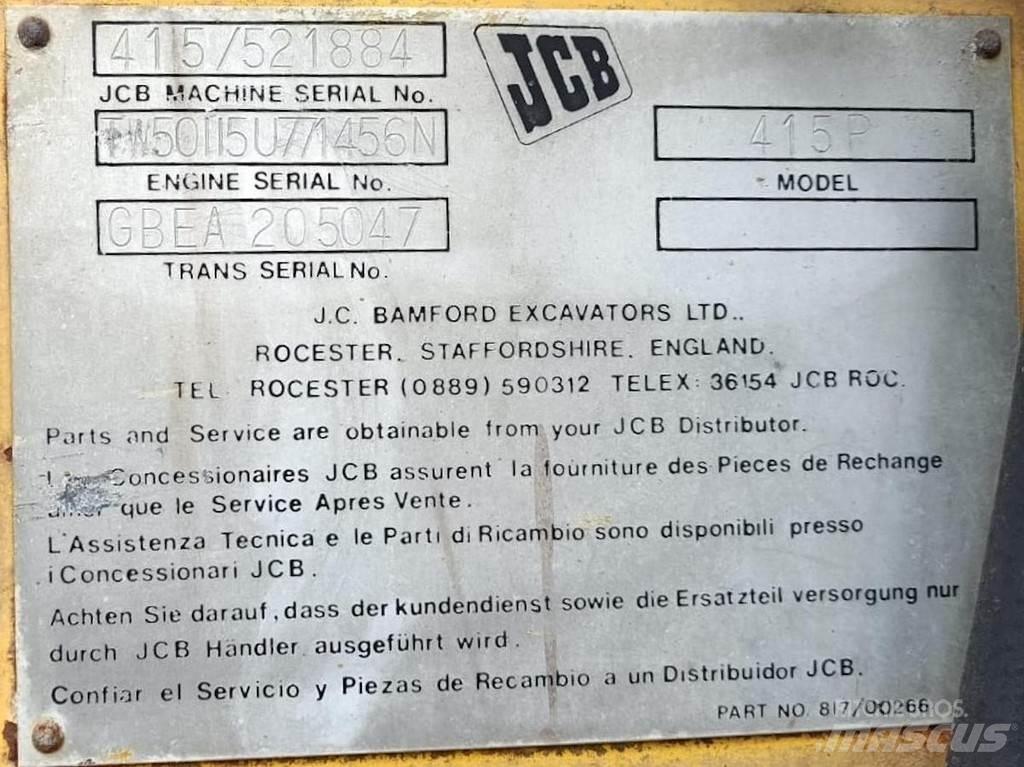 JCB 415P Фронтальні навантажувачі