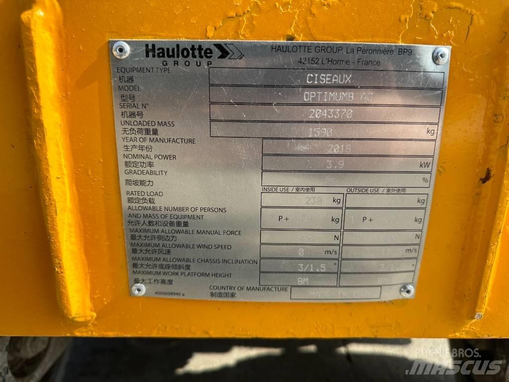 Haulotte OPTIMUM 8 Підйомники-ножиці