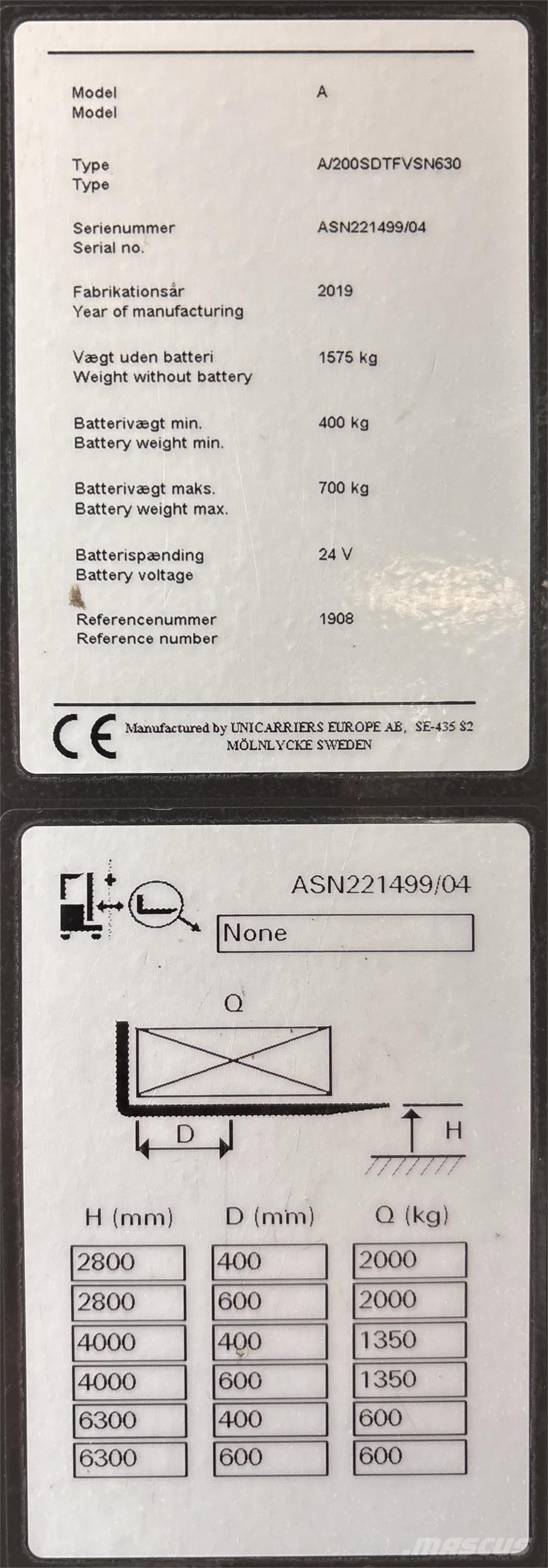 Atlet ASN200 Самохідні електроштабелери