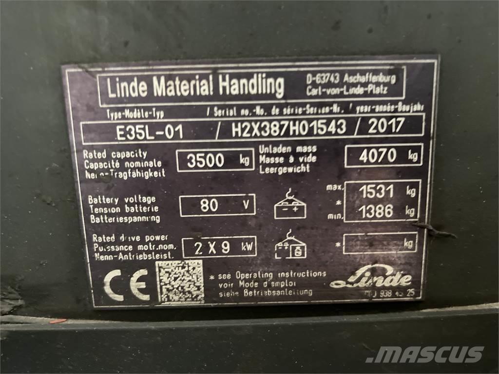 Linde E35L-01 Електронавантажувачі