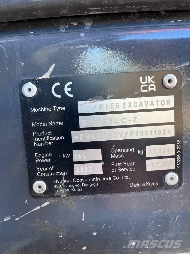Doosan DX255 LC-7 Гусеничні екскаватори